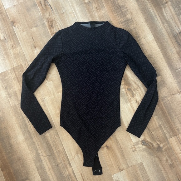 Skims Fendi Black Logo Bodysuiy - Picture 1 of 5